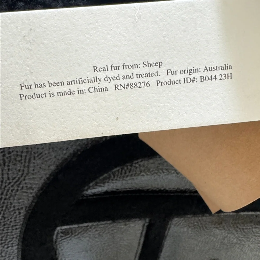 NWT Telfar & UGG Real Sheep Fur Black Large Shearling Shopping Bag - Picture 11 of 11